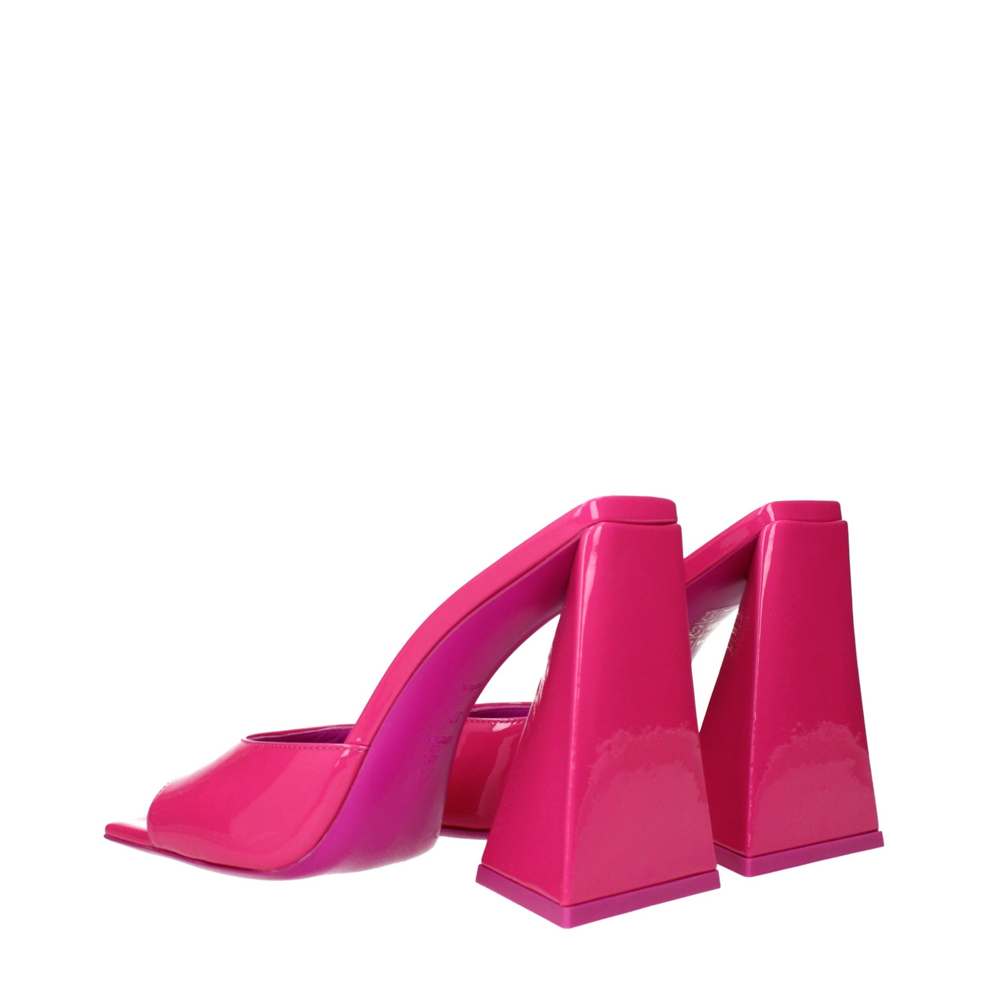 Pink Leather Platforms