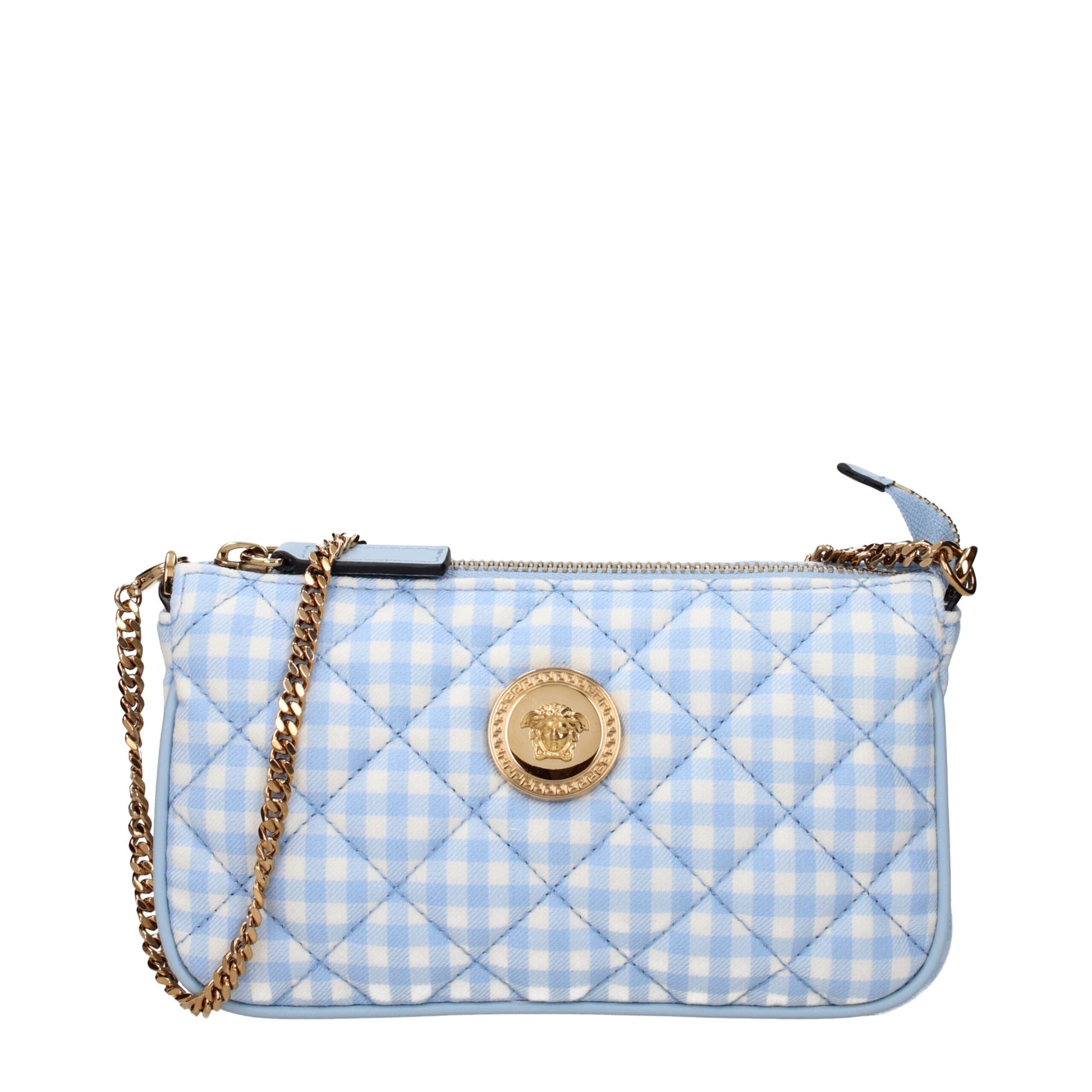 Light Blue Fabric Handbags