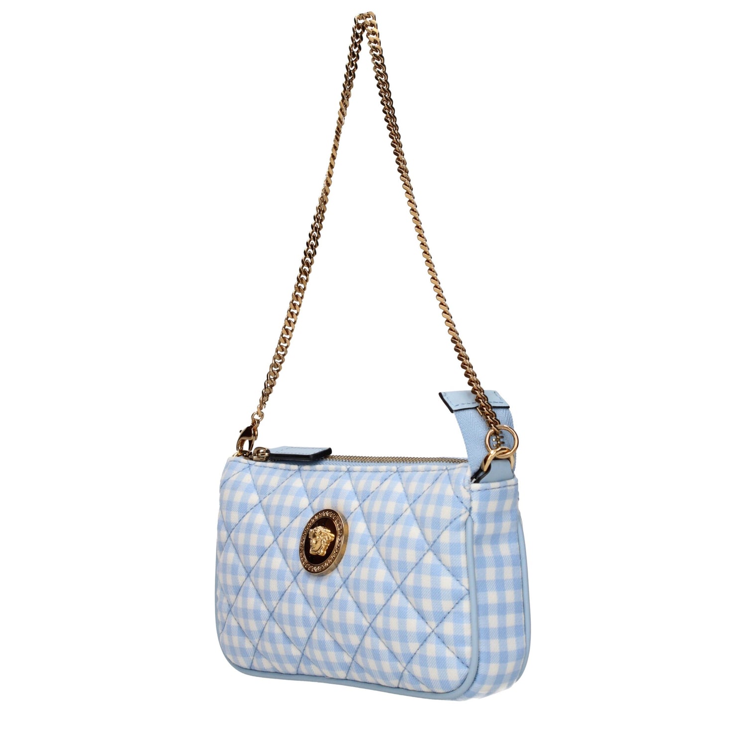 Light Blue Fabric Handbags