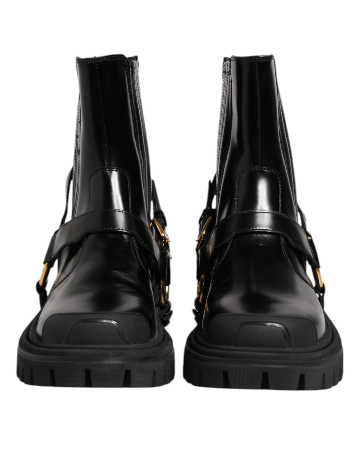 Black Leather Chelsea Men Short Boots Shoes