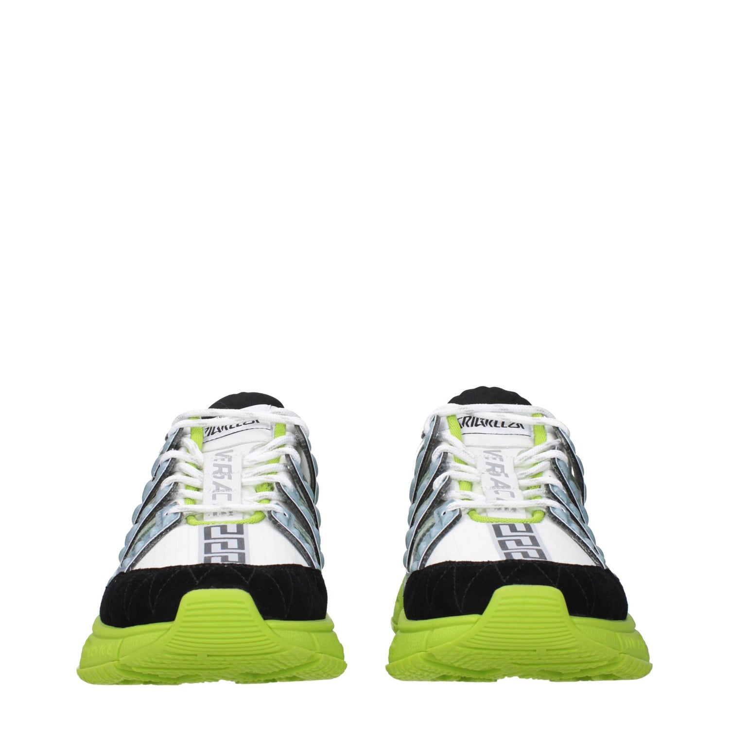 White Fabric Athletic Sneakers