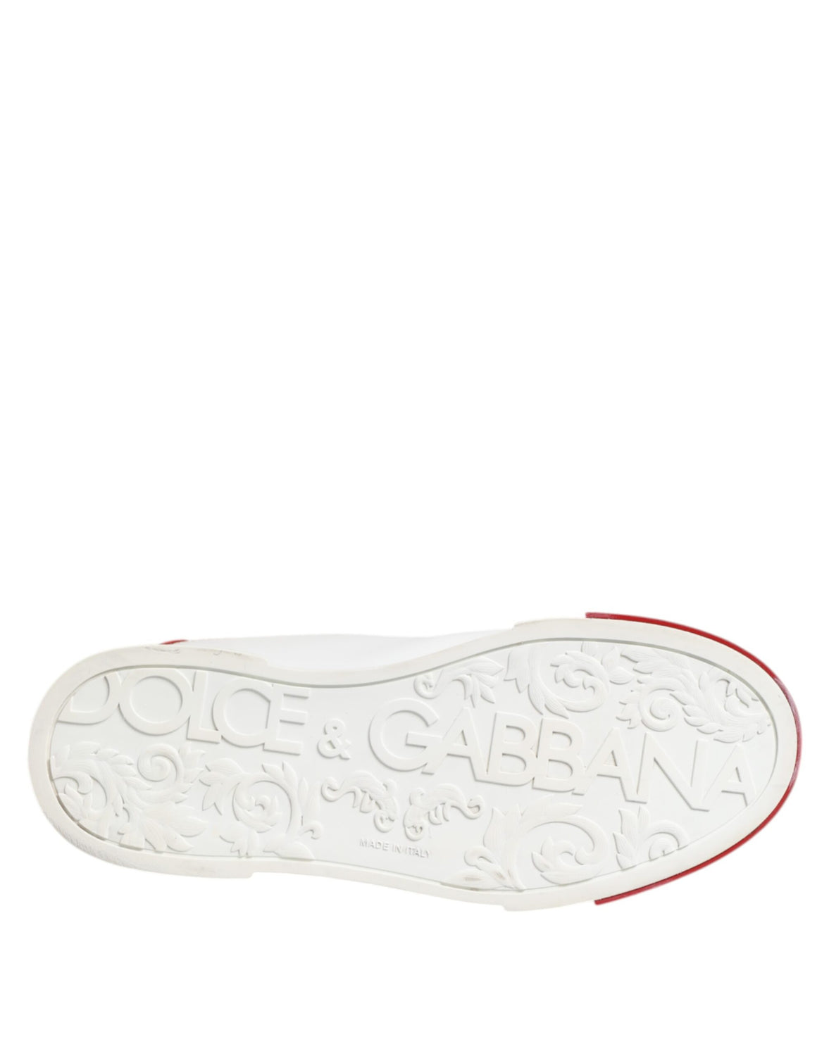 White Red Leather Lace Up Sneakers Shoes