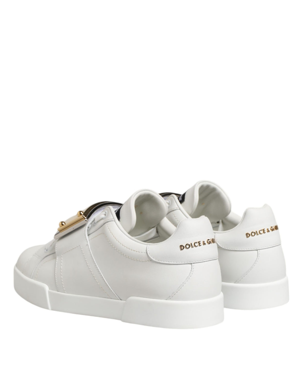 White Logo Plaque Low Top Men Sneakers Shoes