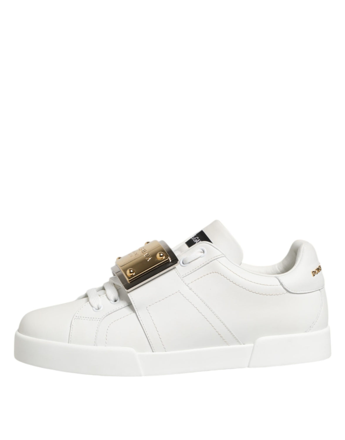 White Logo Plaque Low Top Men Sneakers Shoes