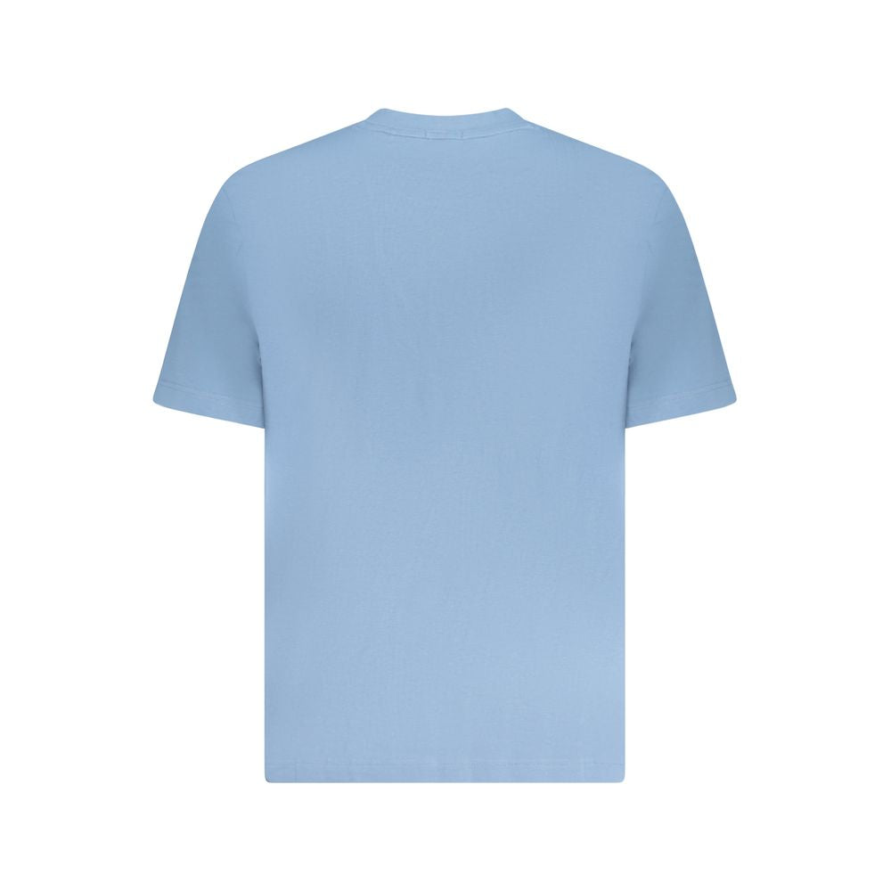 Blue Cotton Men T-Shirt