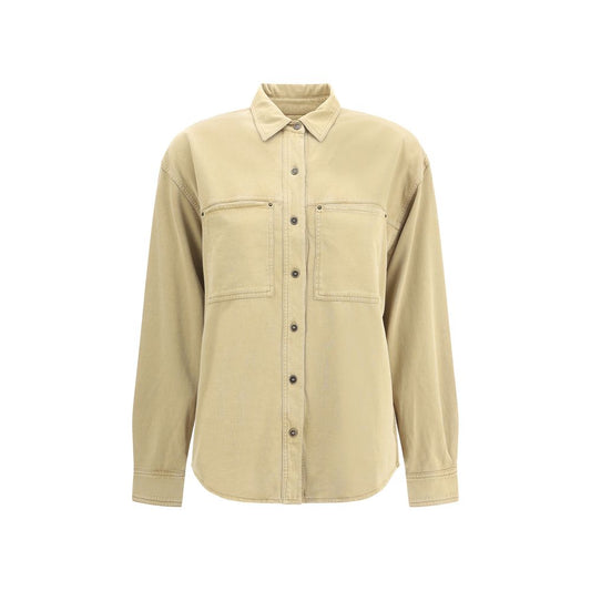 Beige Cotton Dress Shirt
