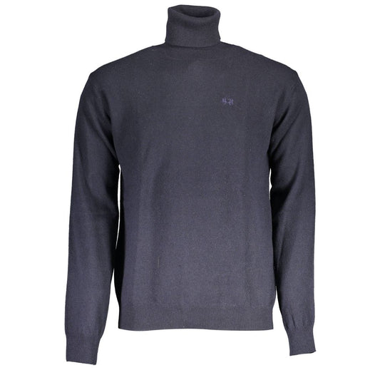 Blue Wool Men Sweater