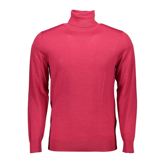 Red Wool Men's Turtleneck