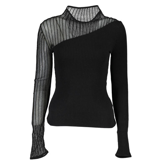 Black Viscose Women Sweater
