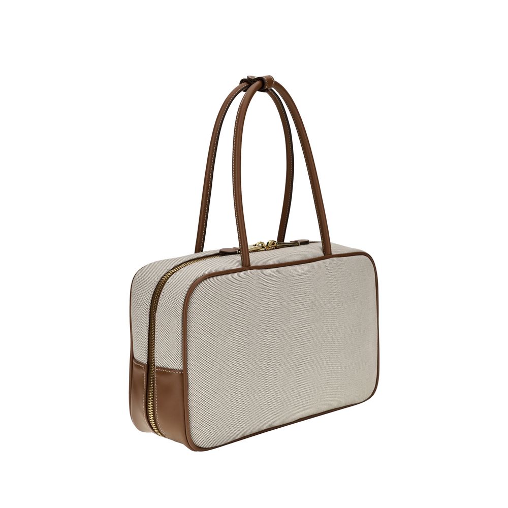 Canvas and leather Beau Shoulder Bag