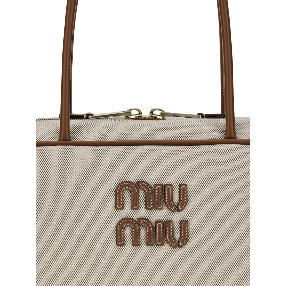 Canvas and leather Beau Shoulder Bag