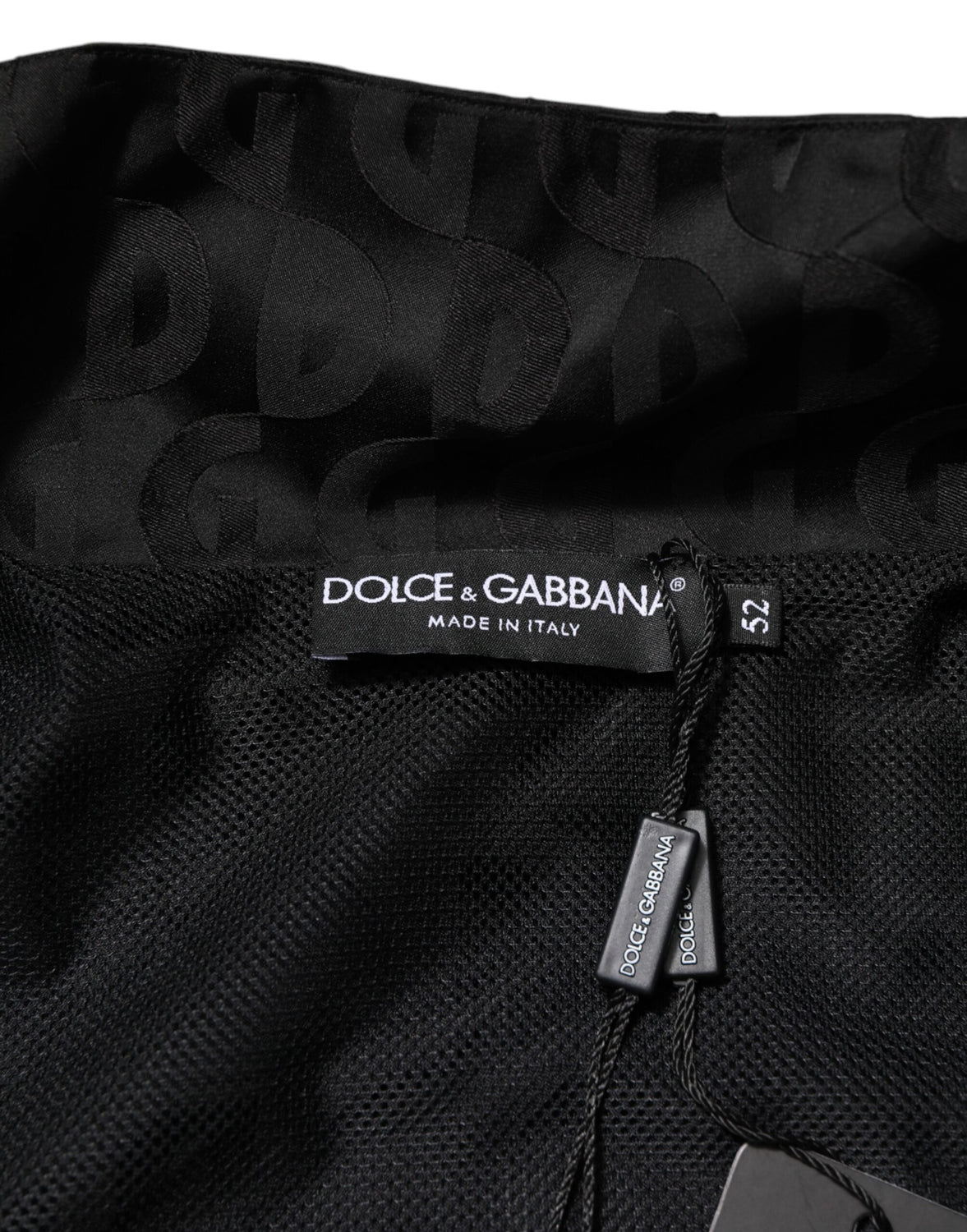Black Jacquard Men Full Zip Bomber Sweater