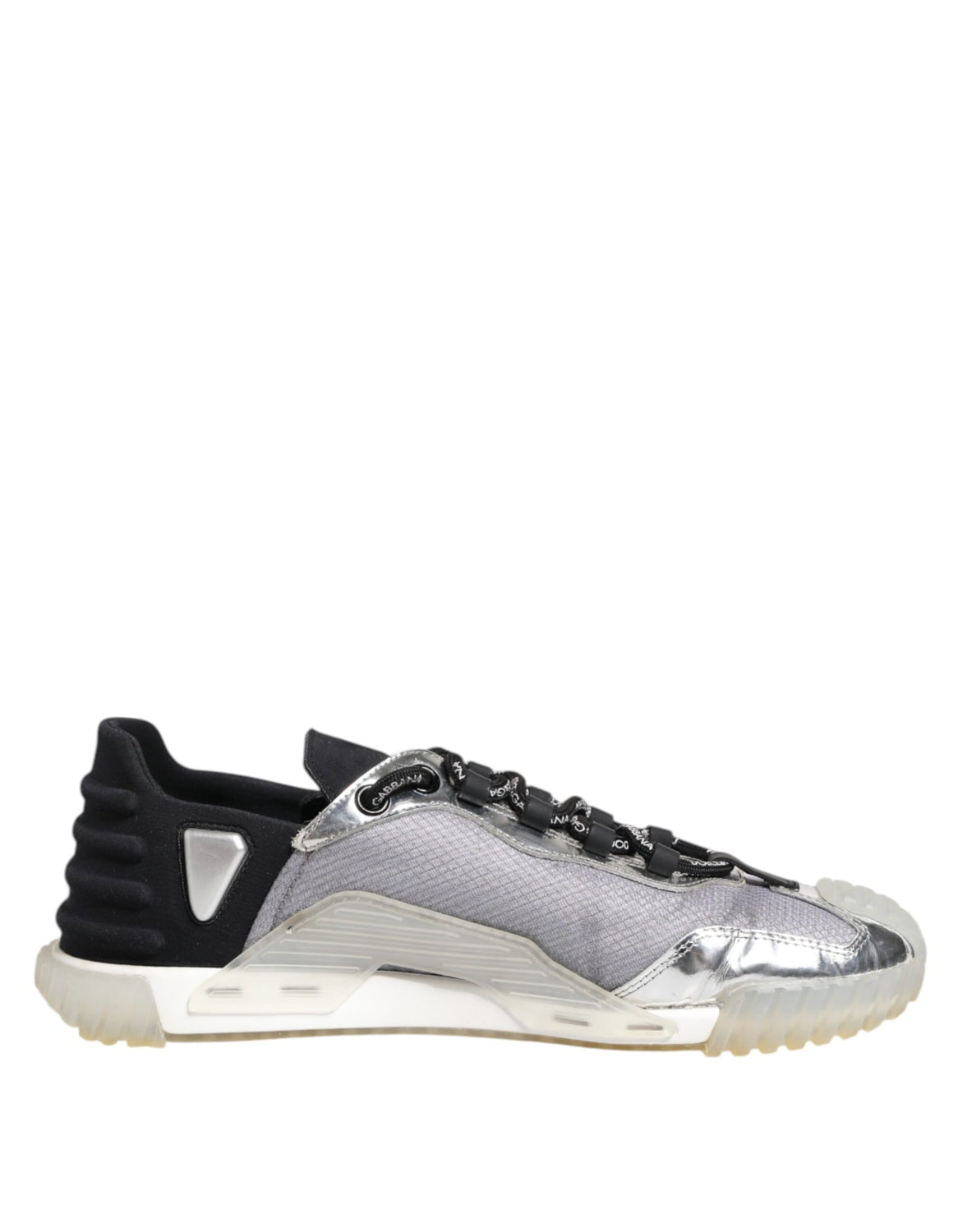 Black Silver NS1 Men Low Top Sneakers Shoes