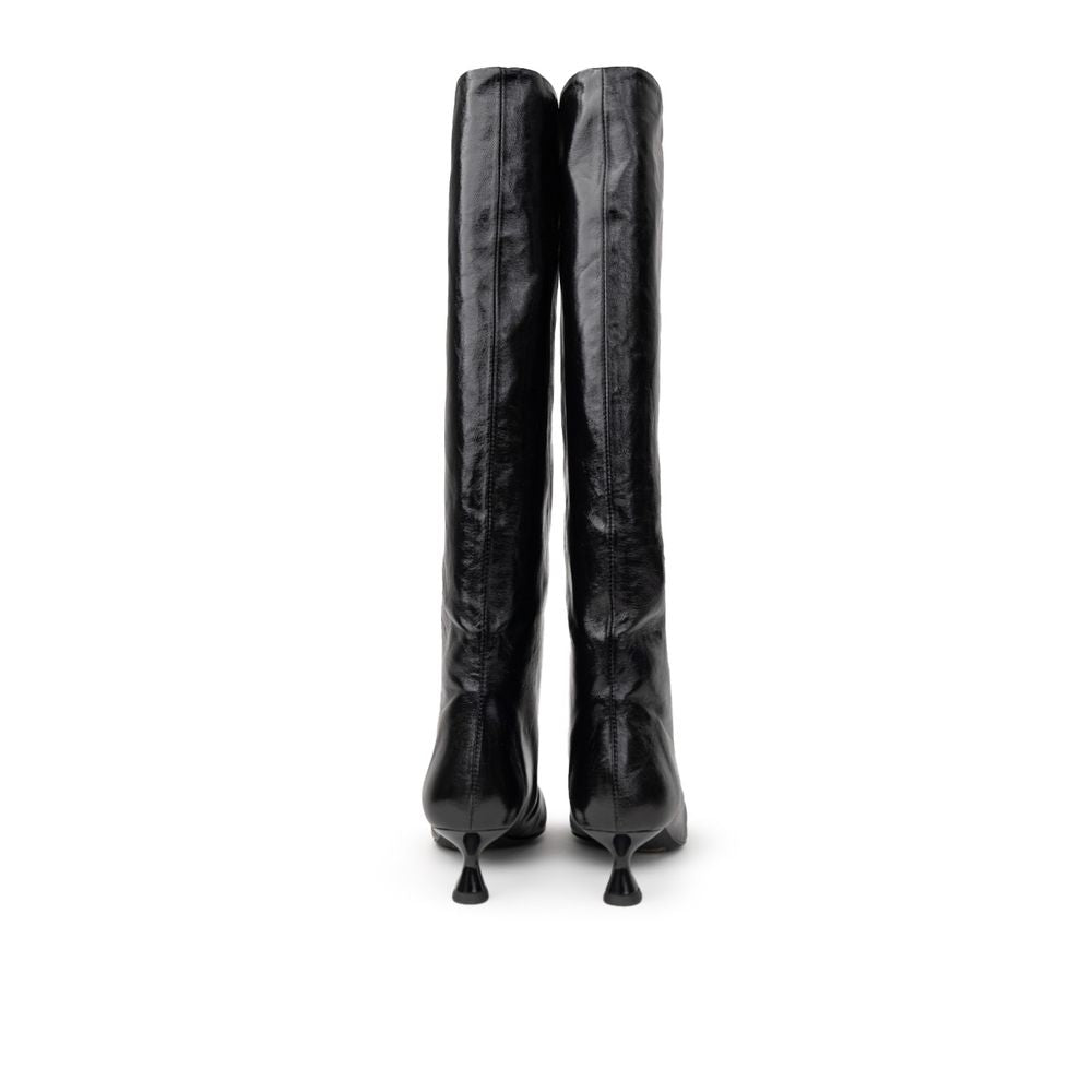 Black Leather Boot