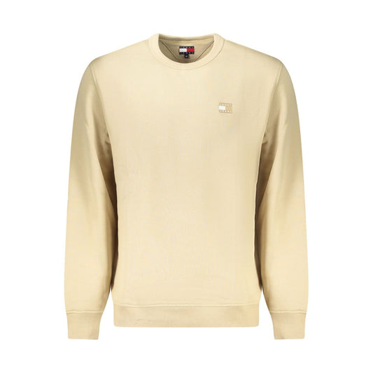 Beige Cotton Men Sweatshirt