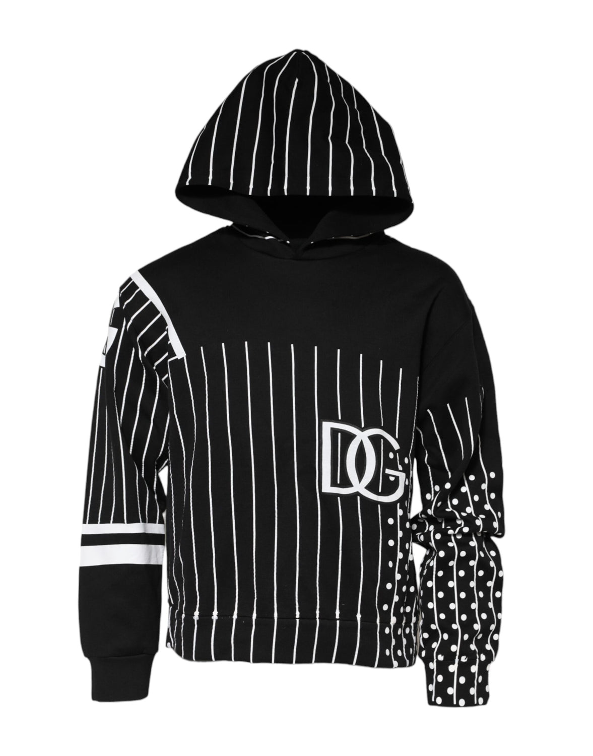 Black Stripes Hooded Men Sweatshirt Sweater