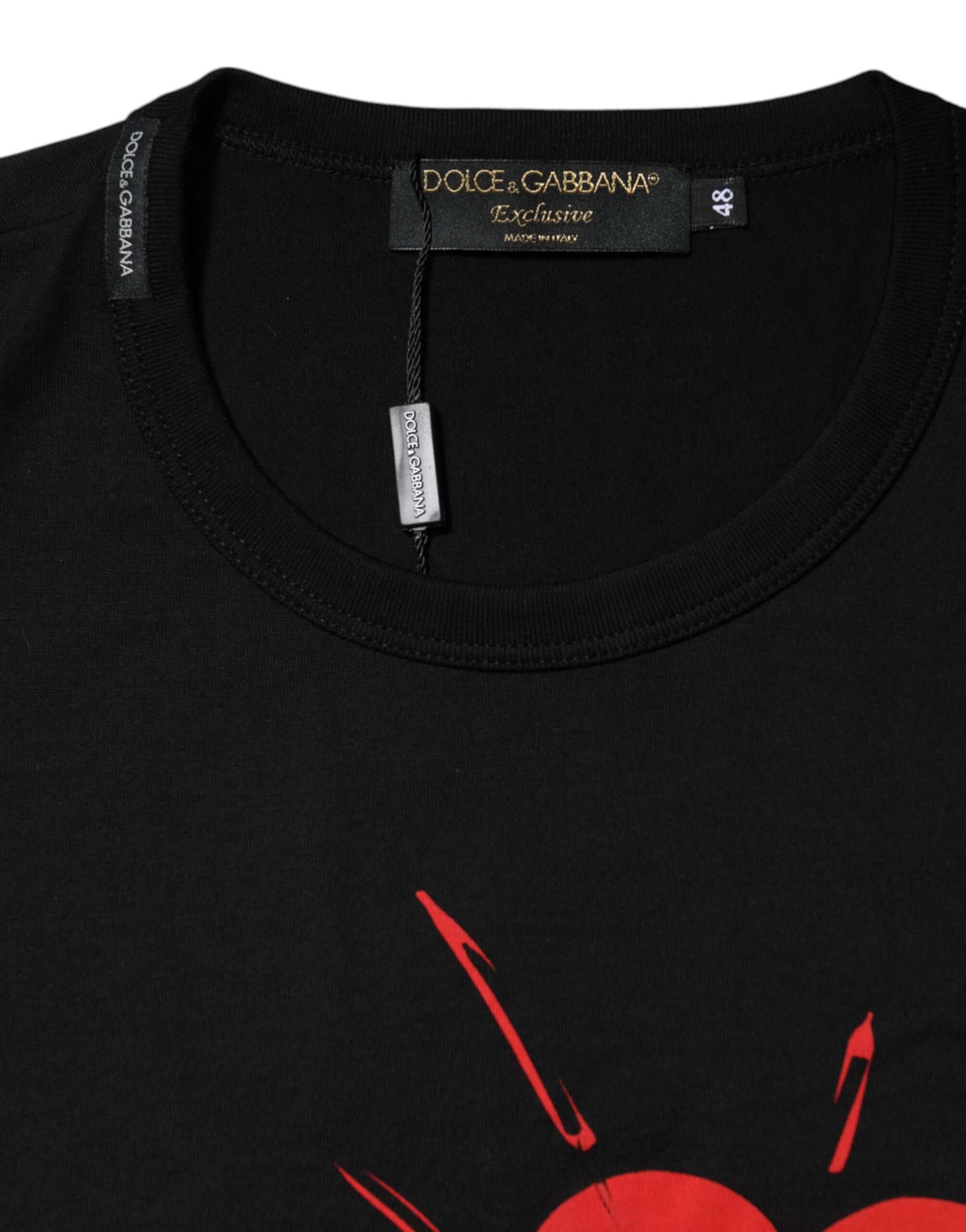 Black #DGLovesDubai Cotton Crew Neck T-shirt