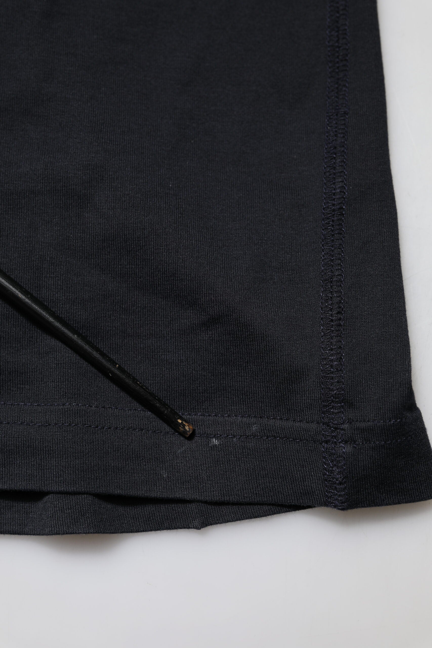 Dark Blue Logo Plaque Cotton Crewneck T-shirt