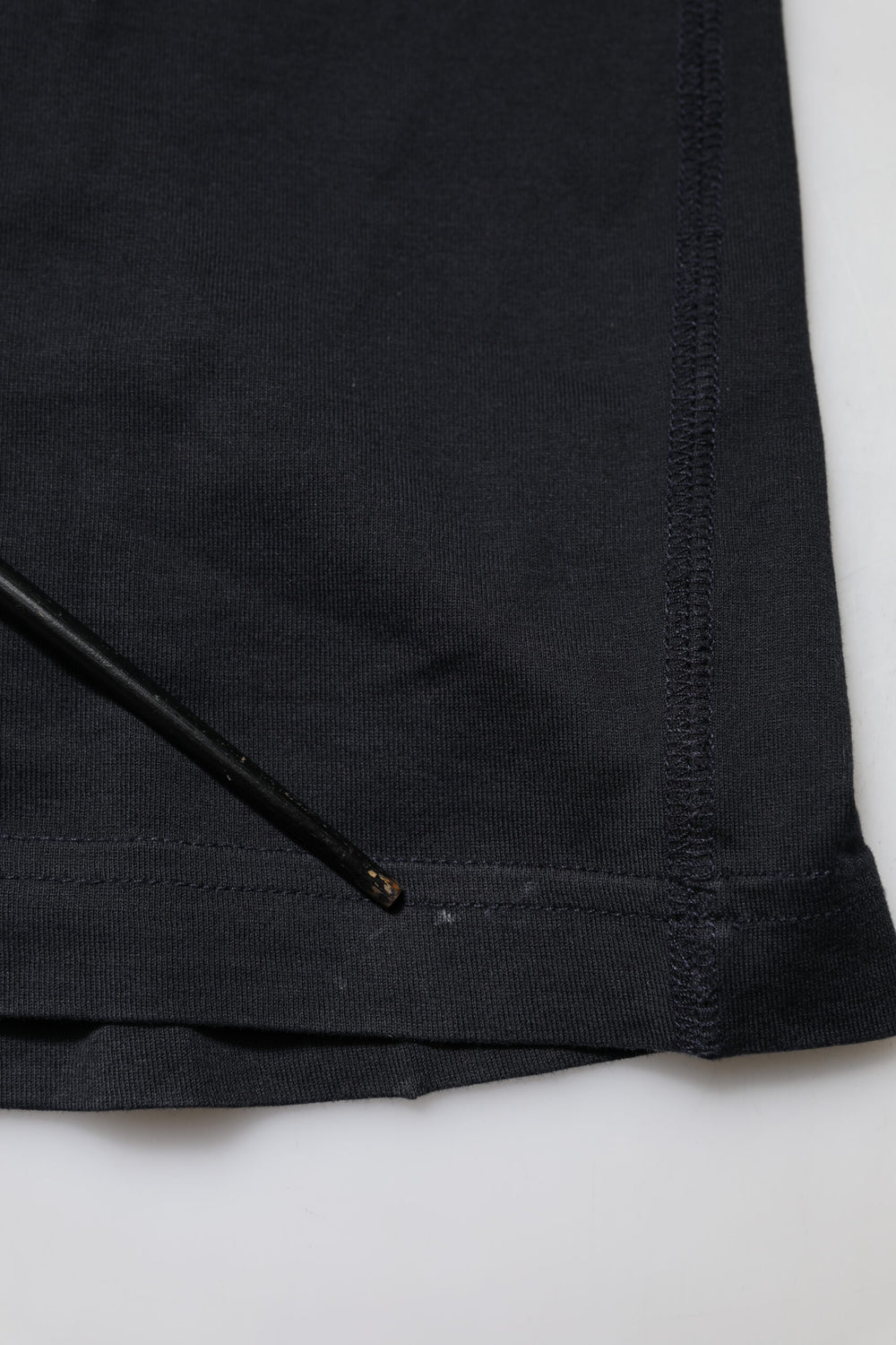 Dark Blue Logo Plaque Cotton Crewneck T-shirt