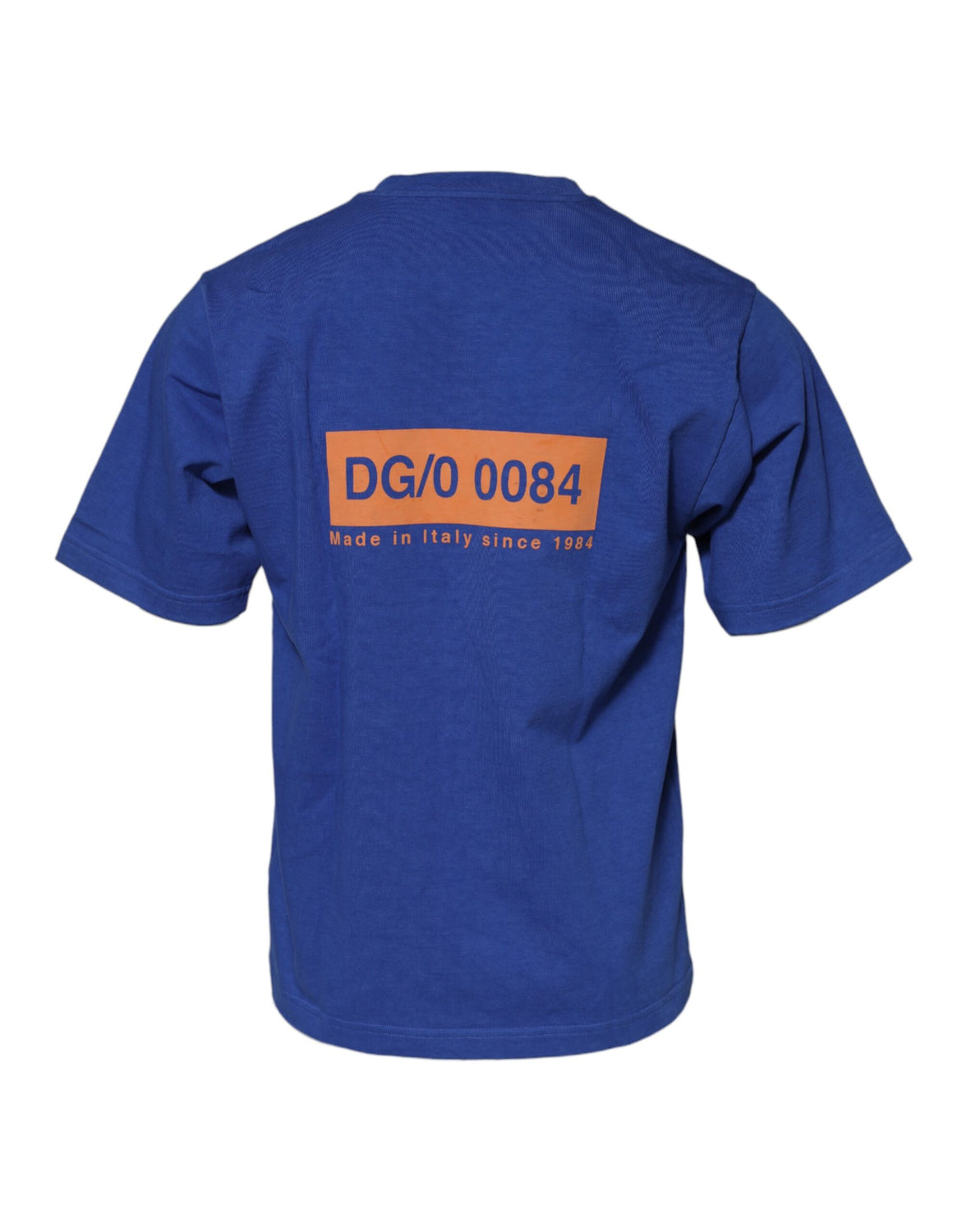 Blue Logo Graphic Cotton Crew Neck T-shirt
