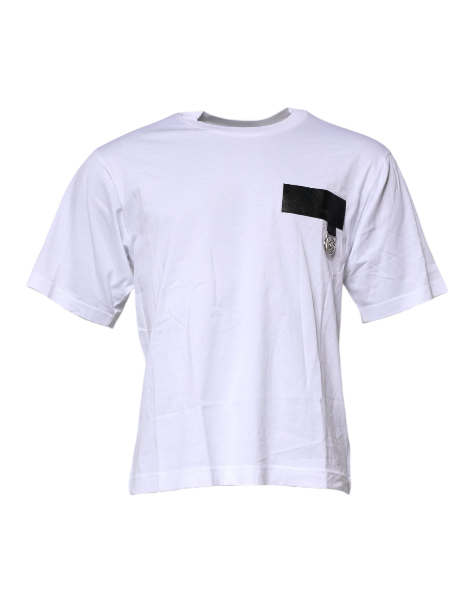 White Logo Crew Neck Short Sleeves T-shirt