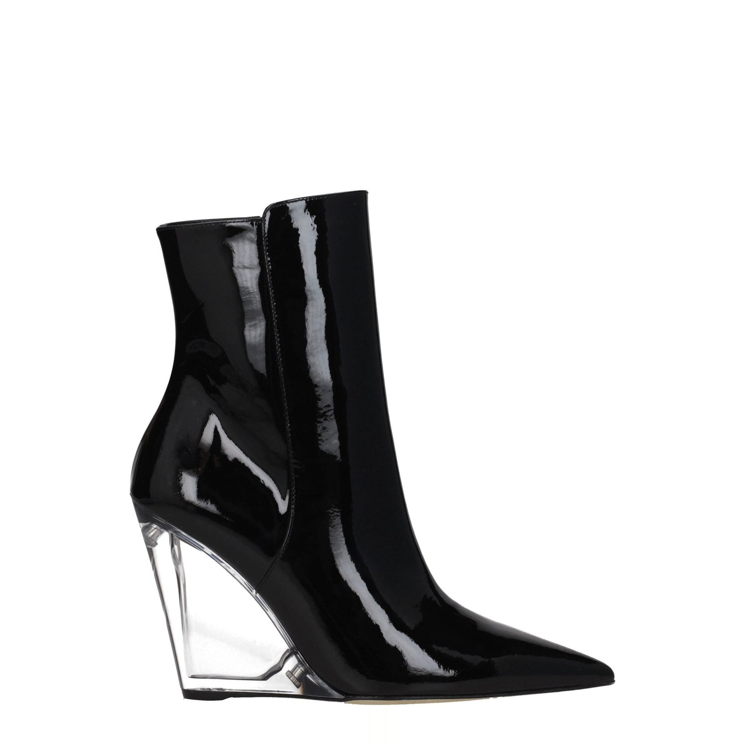 Black Leather Ankle Boots