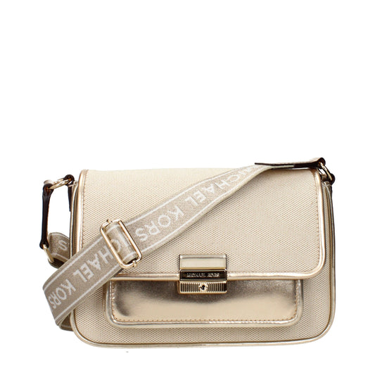 Beige Fabric Crossbody Bags