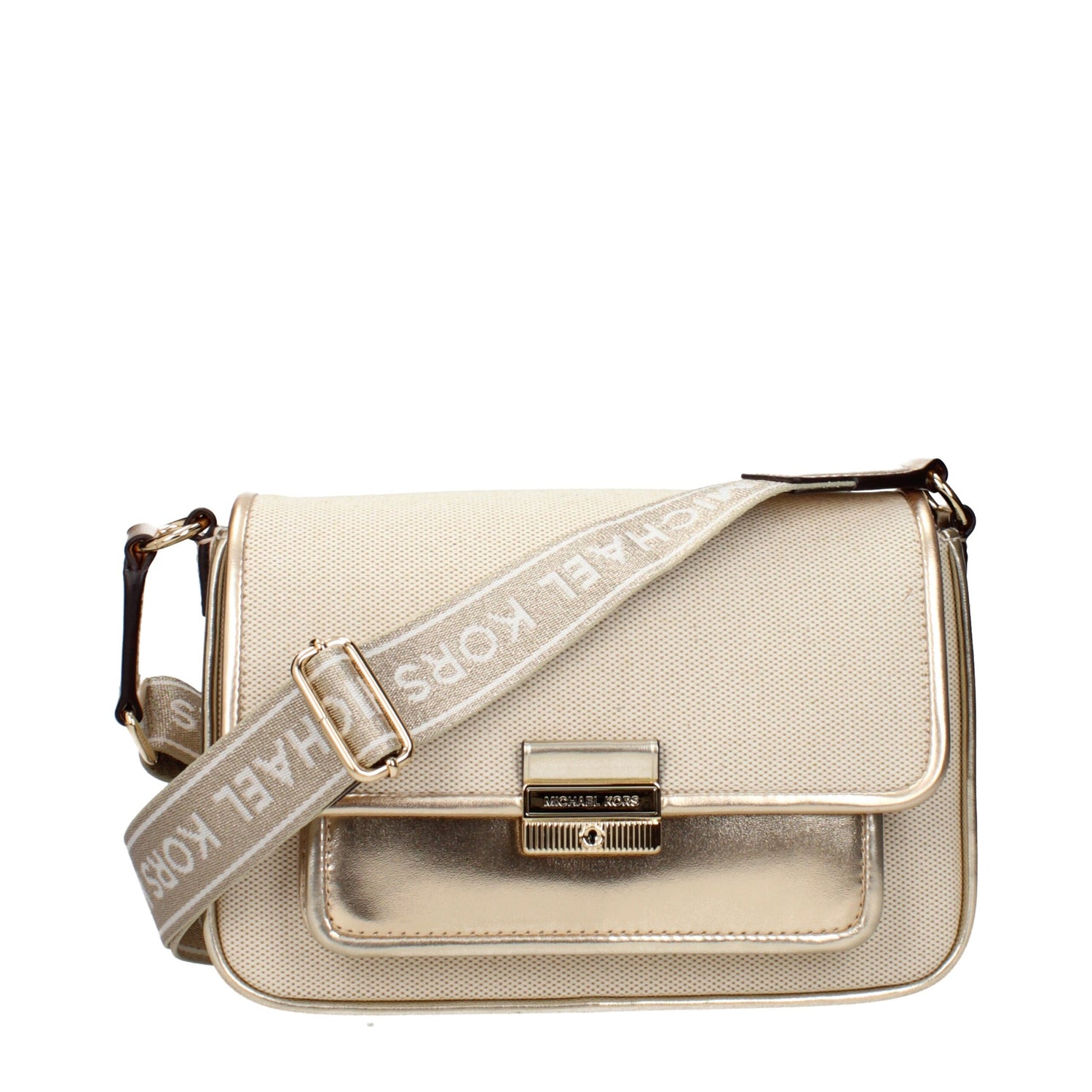 Beige Fabric Crossbody Bags