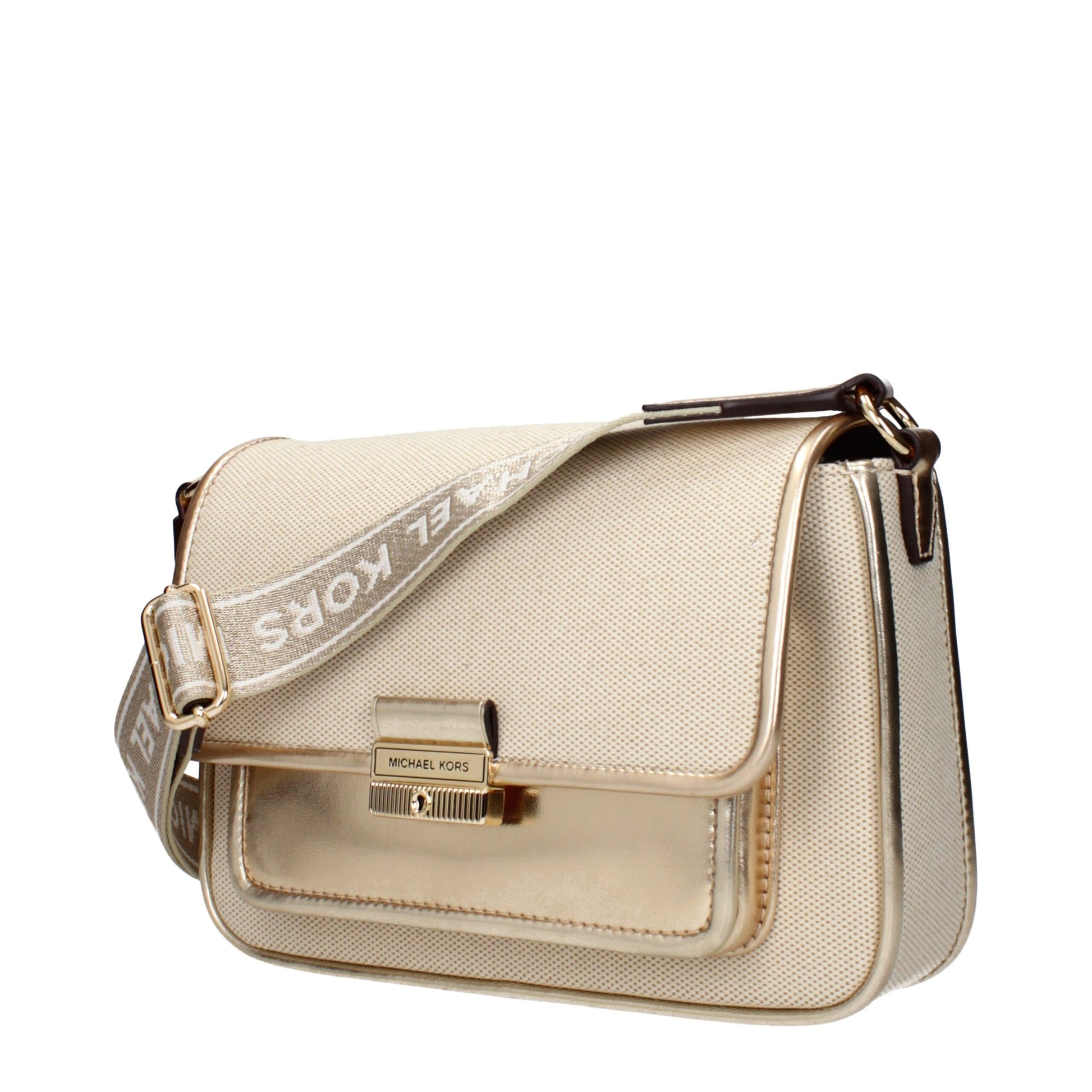 Beige Fabric Crossbody Bags