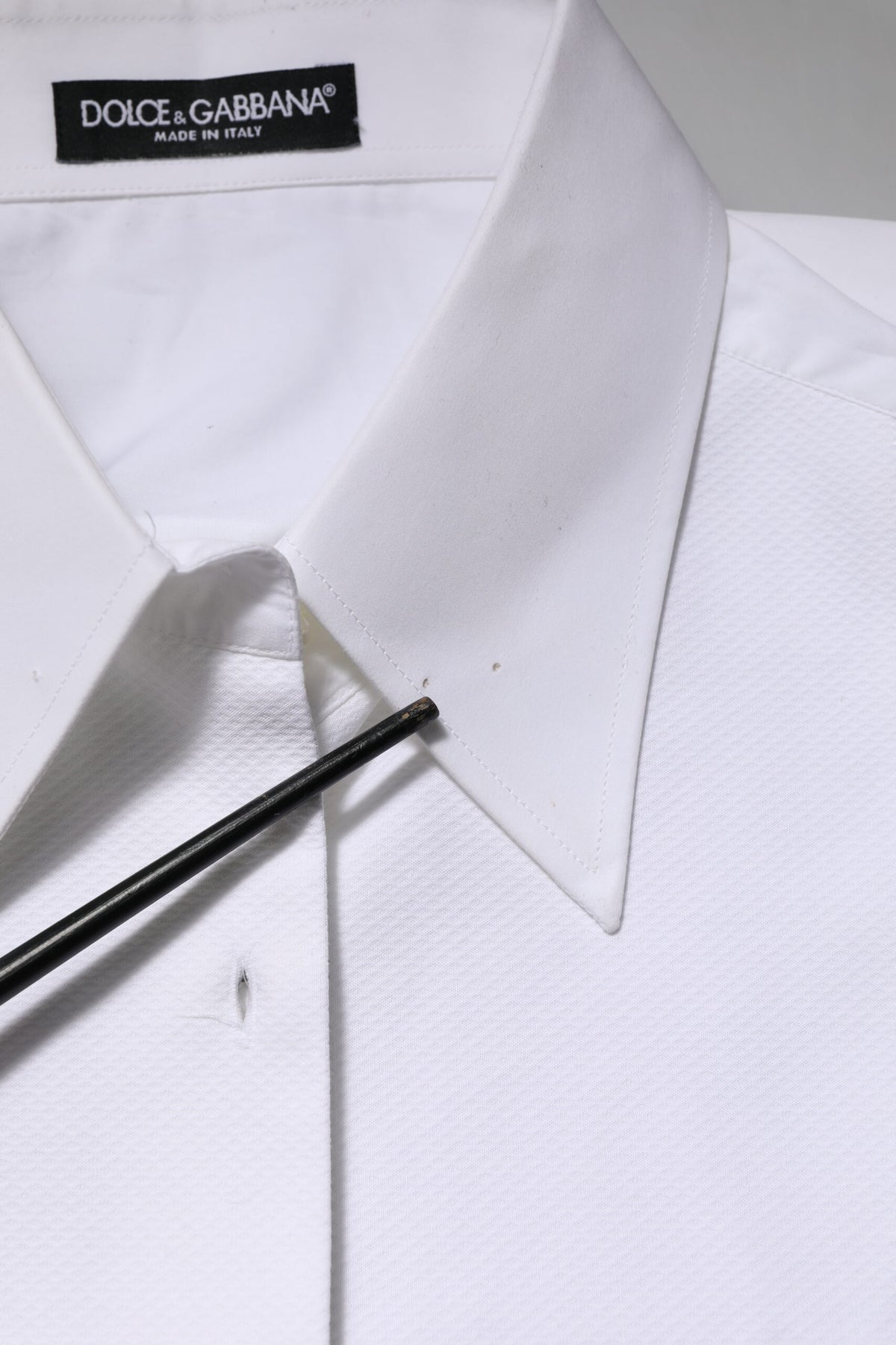 White Cotton Collared Long Sleeves Shirt Top