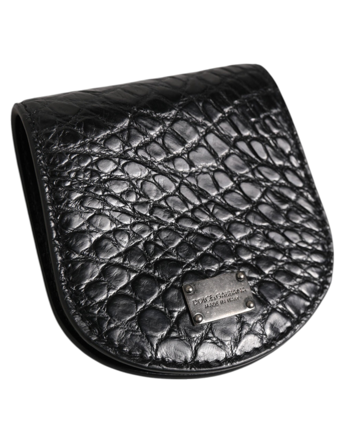 Black Exotic Skin Coin Condom Case Holder Pocket Wallet
