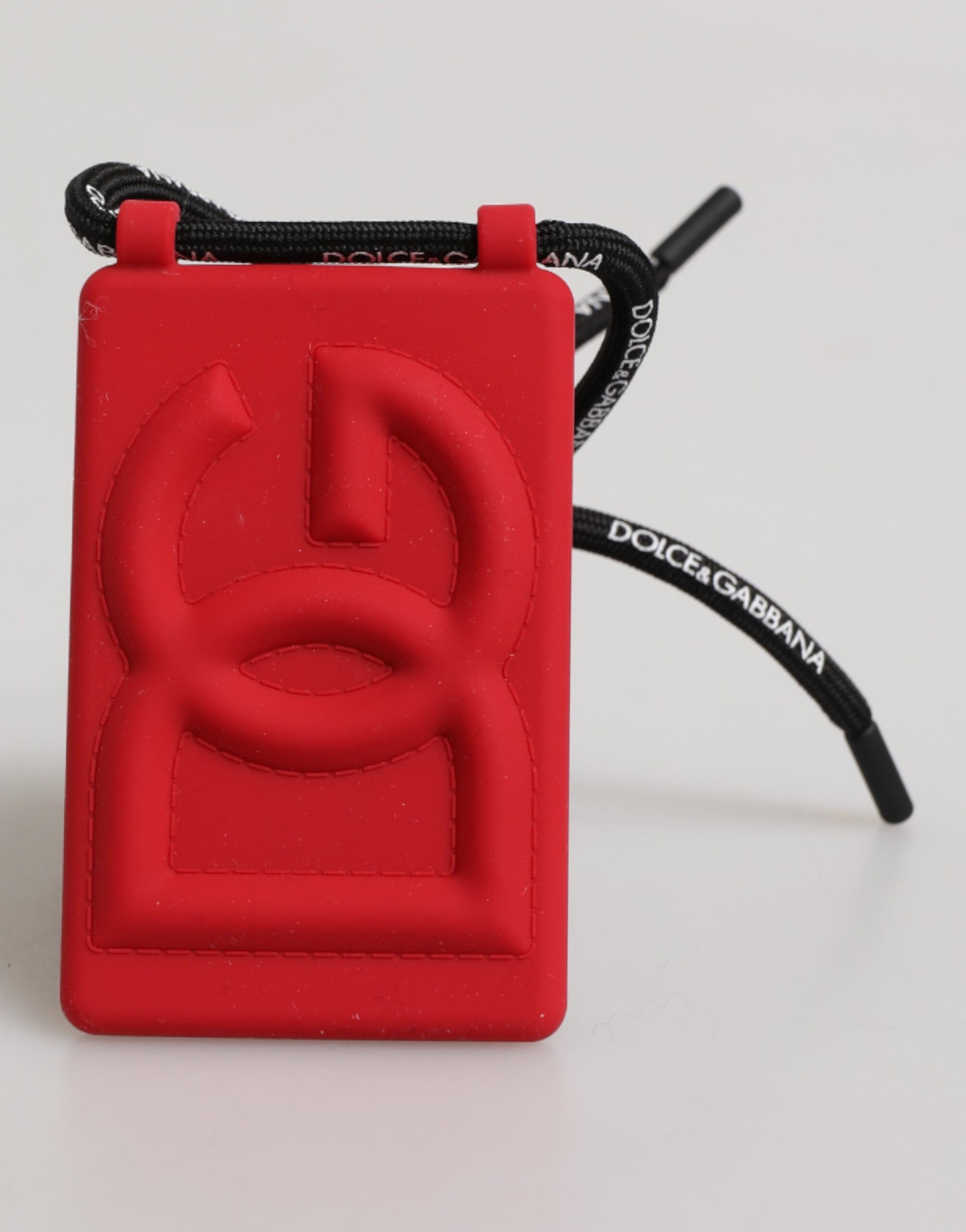 Red Rubber DG Embossed Adjustable Neck Strap Badge Holder