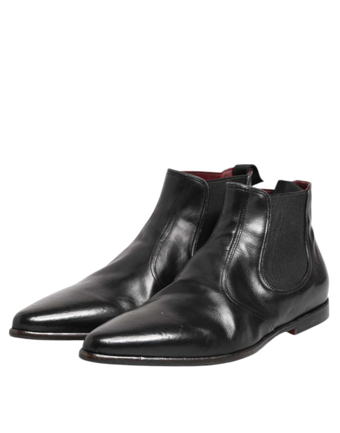 Black Chelsea Slip On Men Ankle Boots Shoes