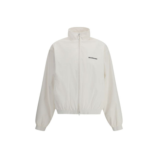 White Polyester Shell Jacket