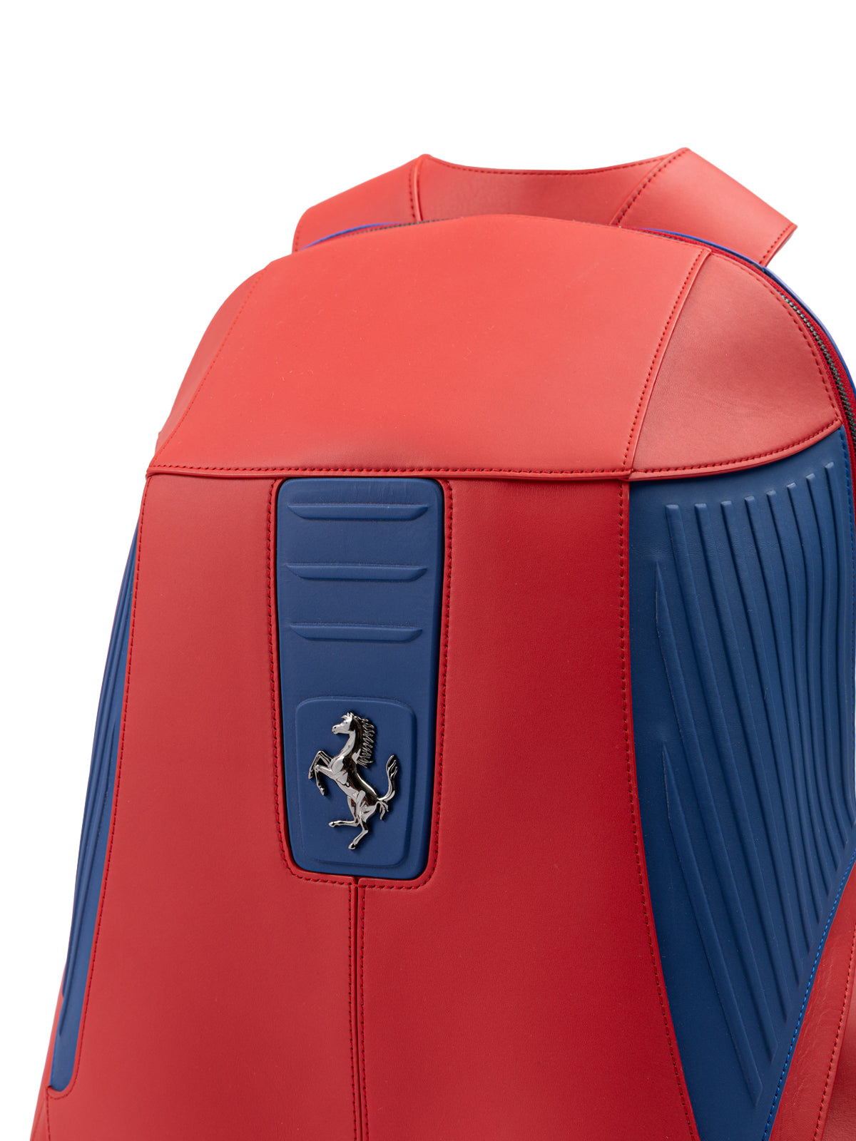Red Leather Technical Backpack
