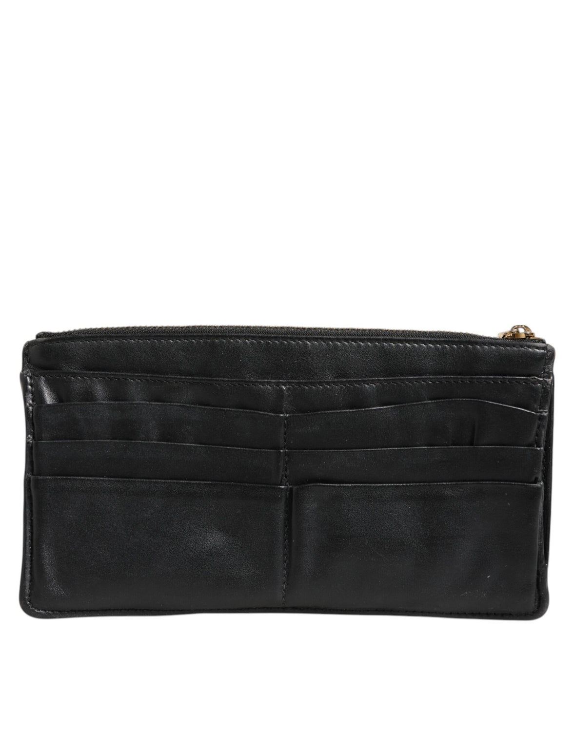 Black Calfskin Leather DG Logo Women Card Holder Wallet