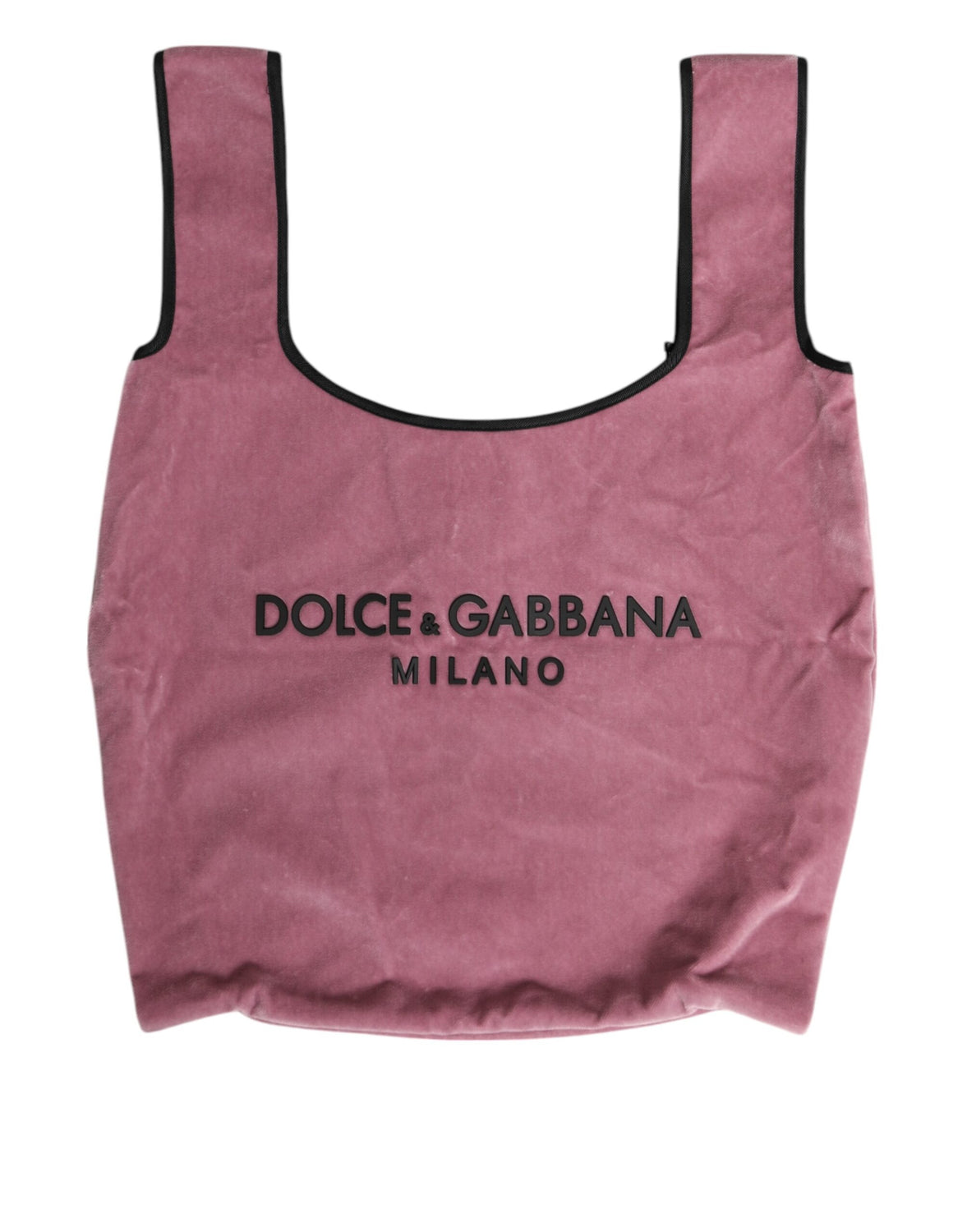 Pink Cotton Velvet DG MILANO Shoulder Shopping Borse Bag