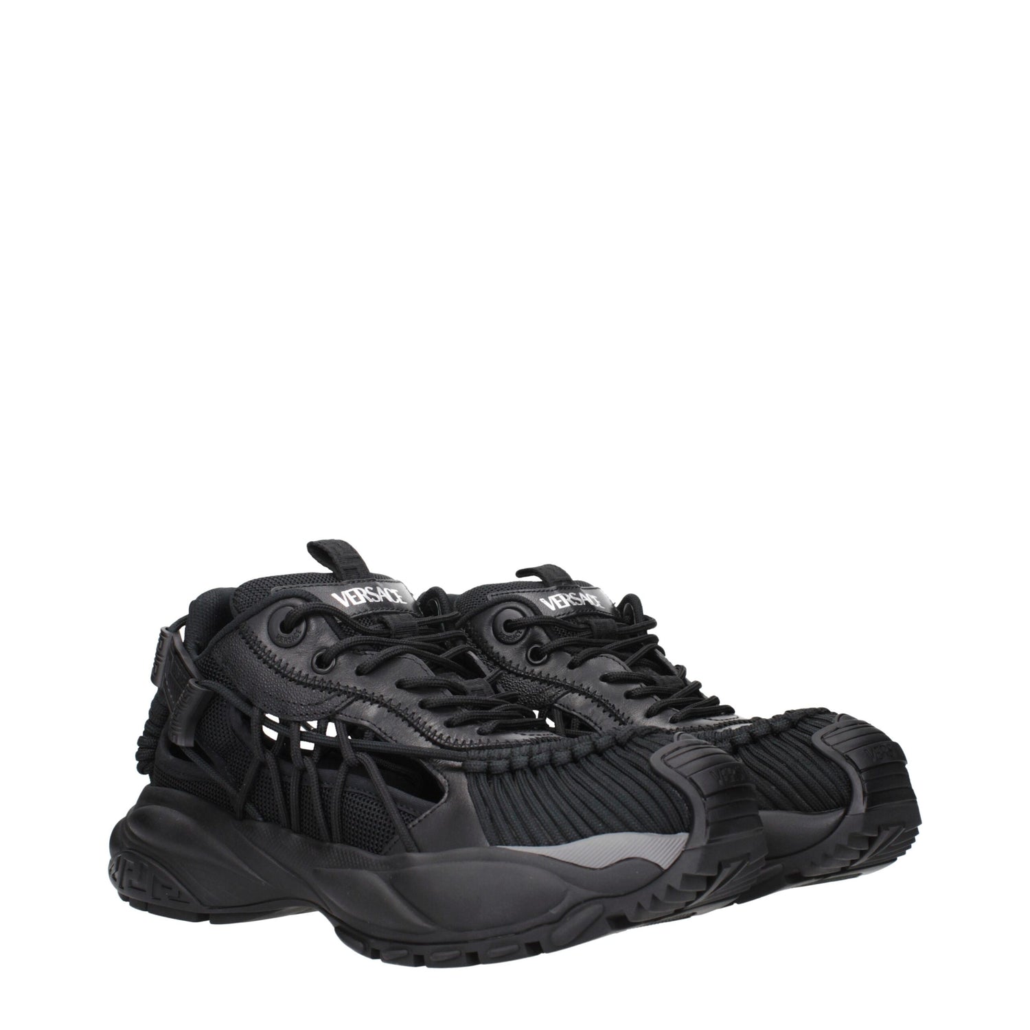 Black Leather Athletic Sneakers
