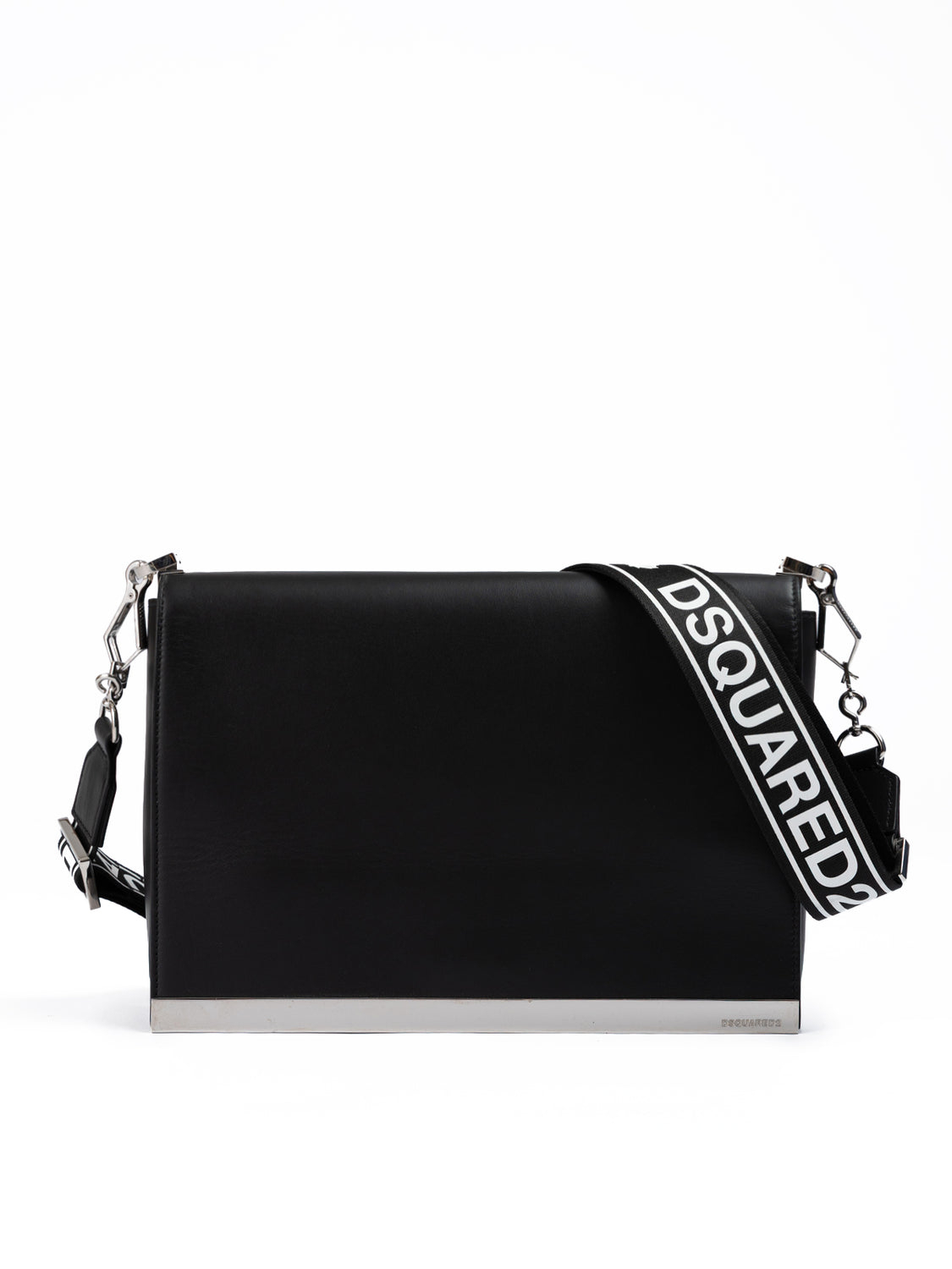 Black Leather Messenger Bag