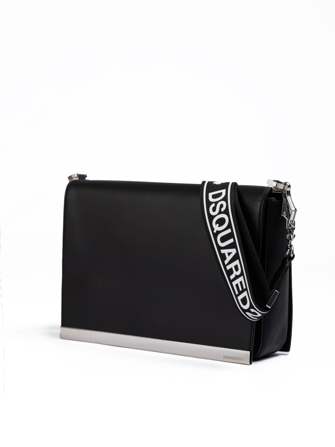 Black Leather Messenger Bag