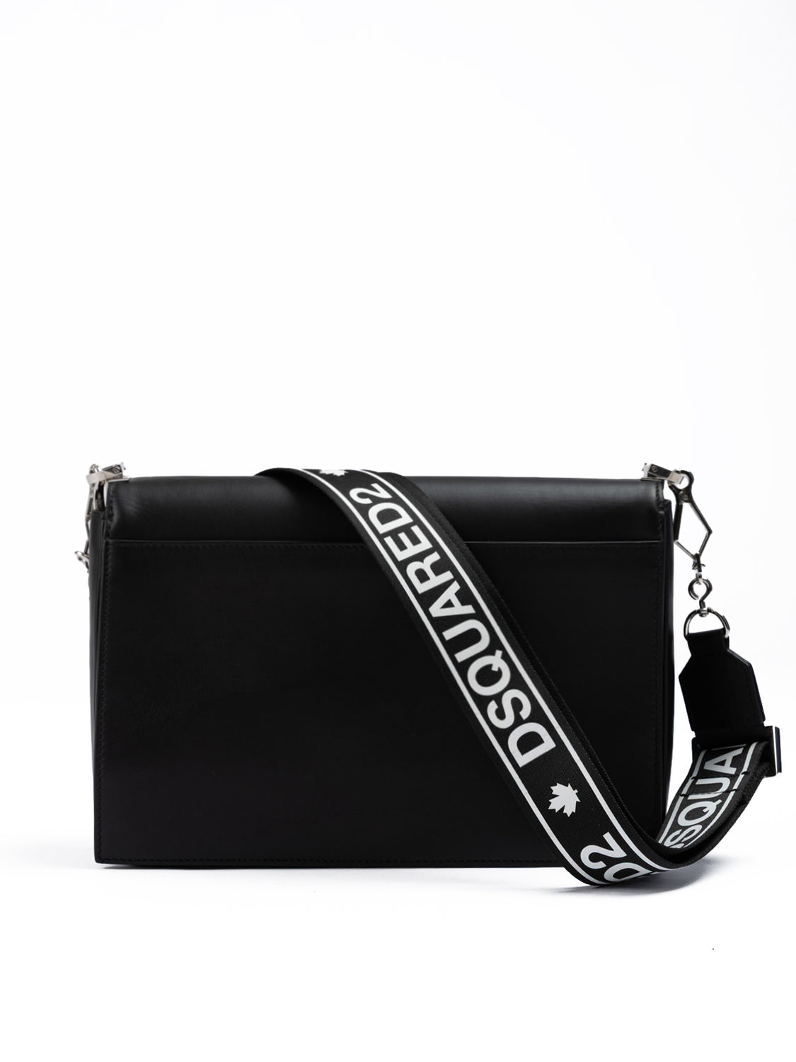Black Leather Messenger Bag