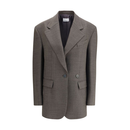 Gray Fleece Wool Blazer