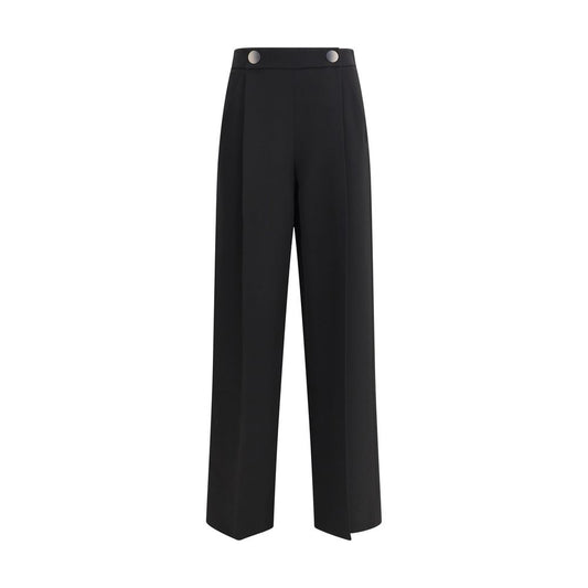 Black Silk Casual Pants