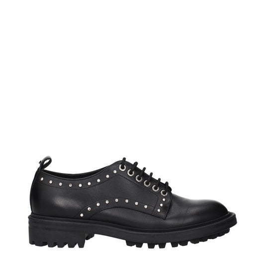 Black Leather Oxfords And Derbies