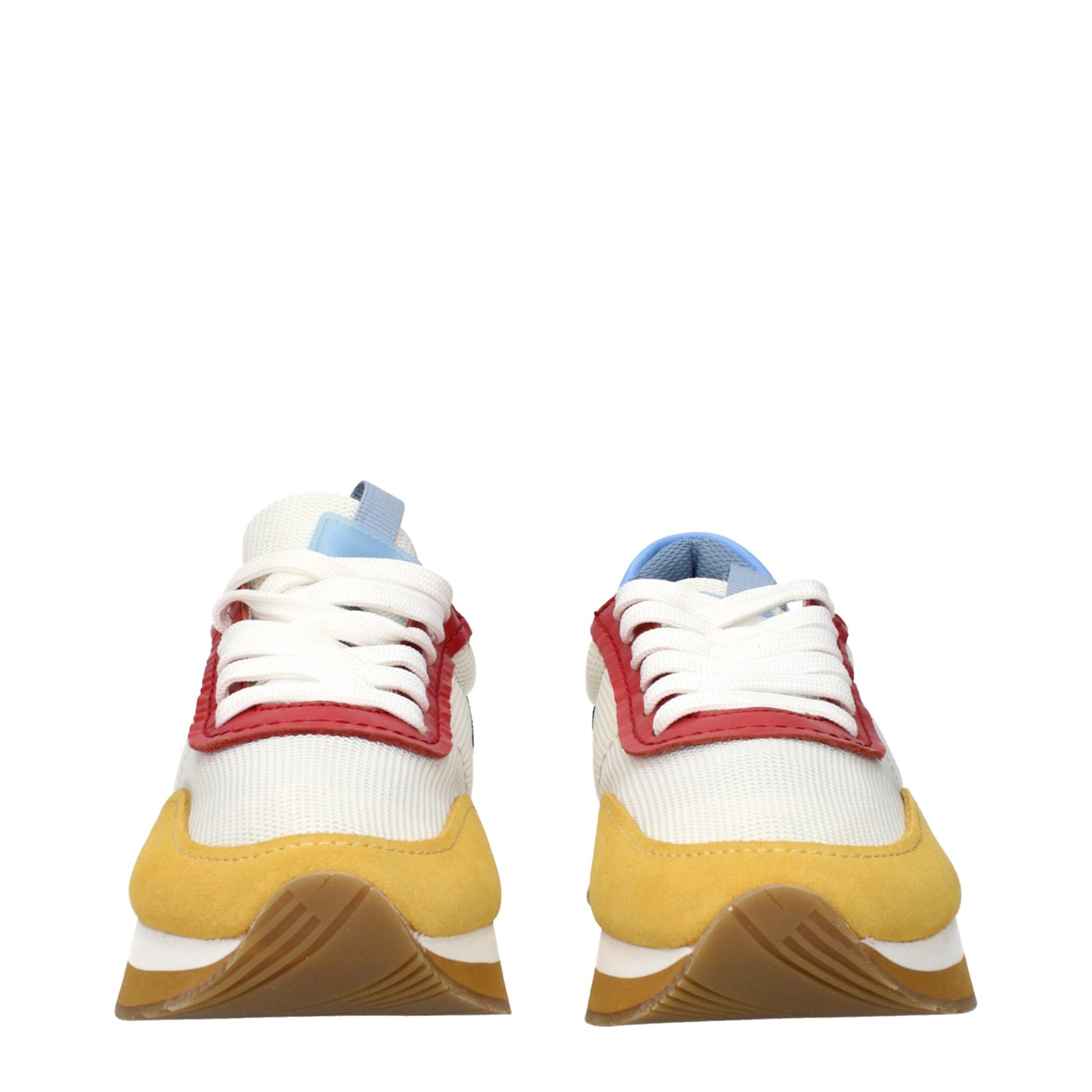 White Fabric Low Tops