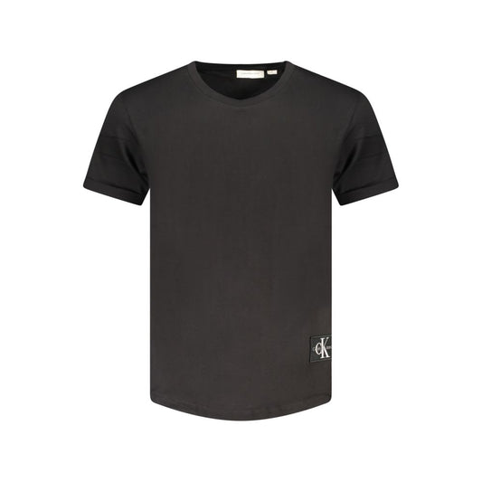 Black Cotton Men T-Shirt