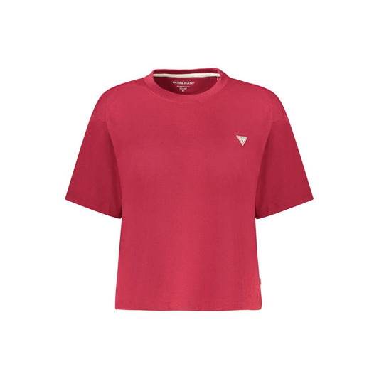 Red Cotton Women T-Shirt