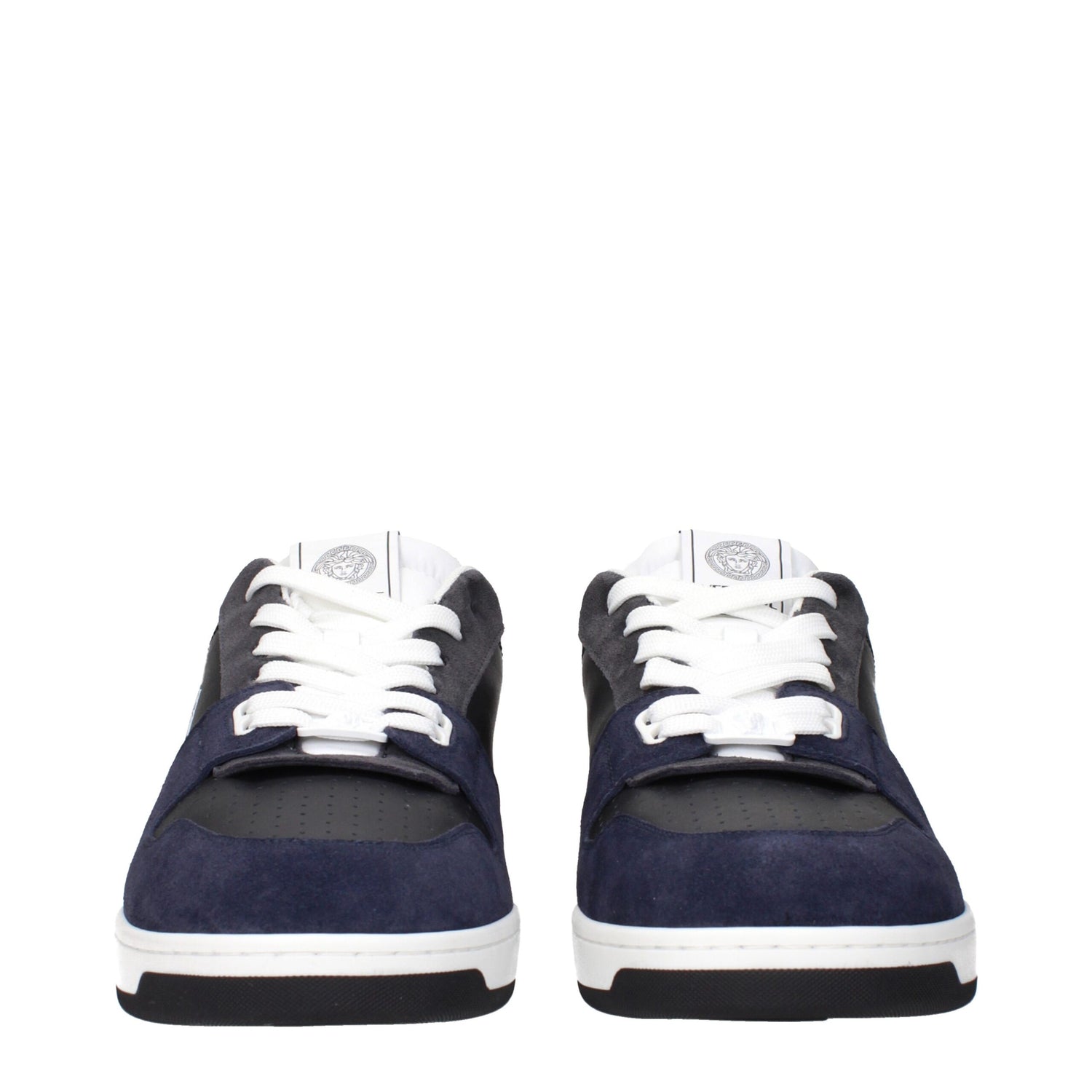 Blue Leather Sneakers