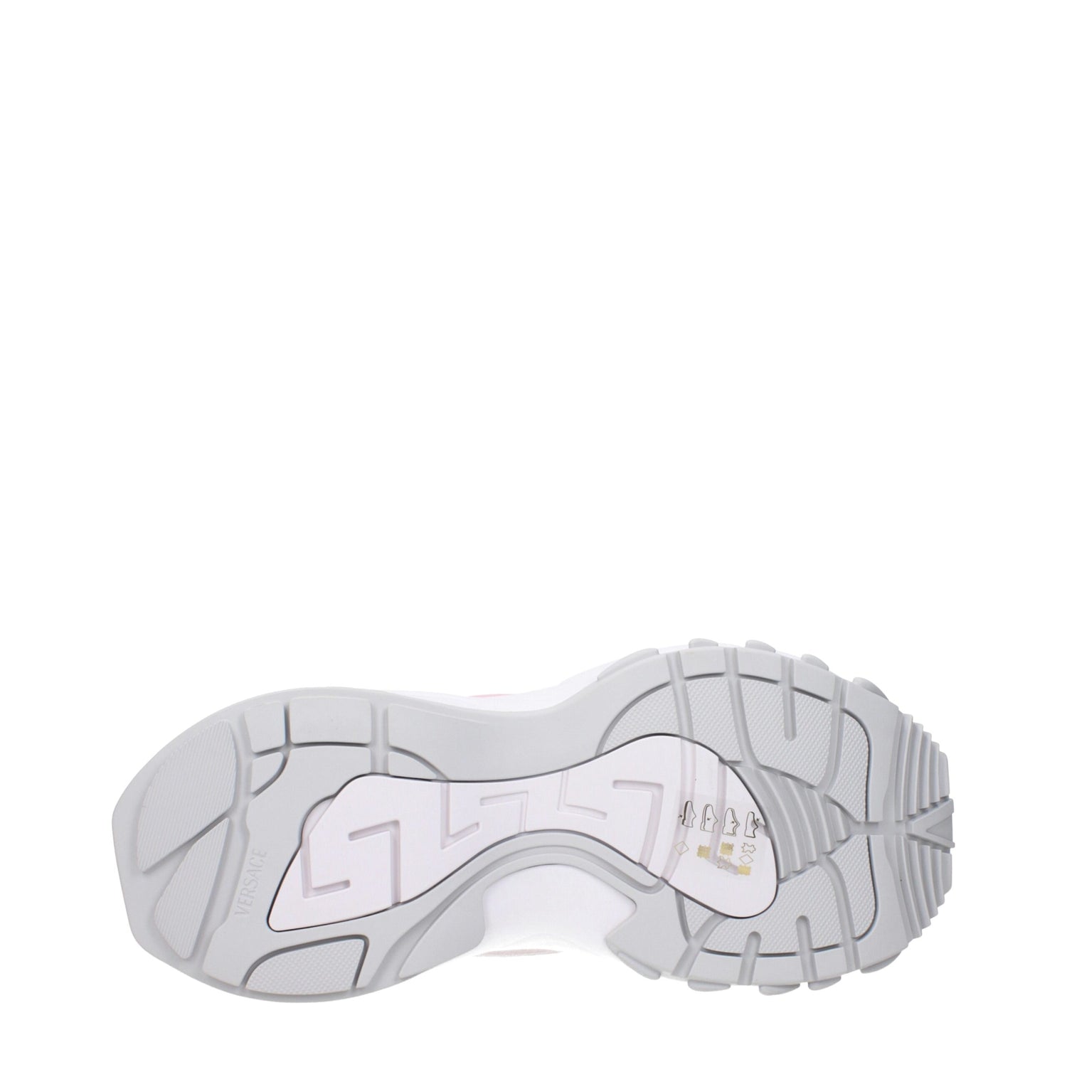 White Fabric Chunky Sneakers