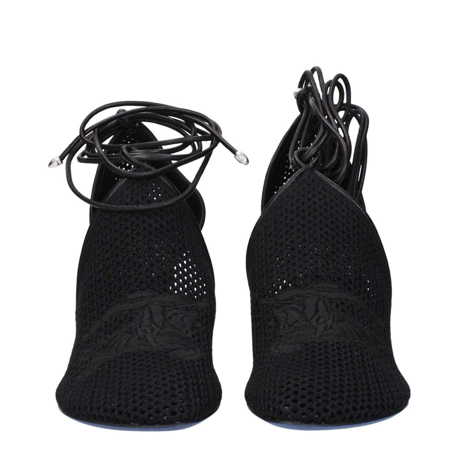 Black Fabric High Heel Pumps